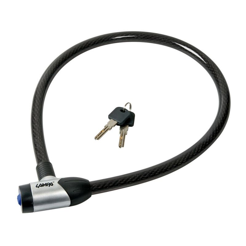 candado de cable antirrobo ca-0 cm80 15 mm con revestimiento de plástico antirrayas