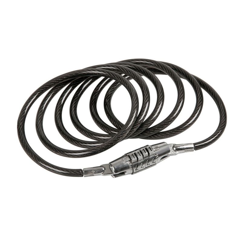 candado de cable antirrobo ca-2 cm160 6 mm con revestimiento de plástico antirrayas