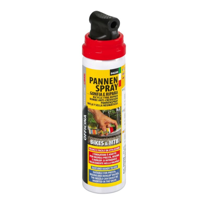 spray reparación pinchazos para bicicleta pannen 75 ml