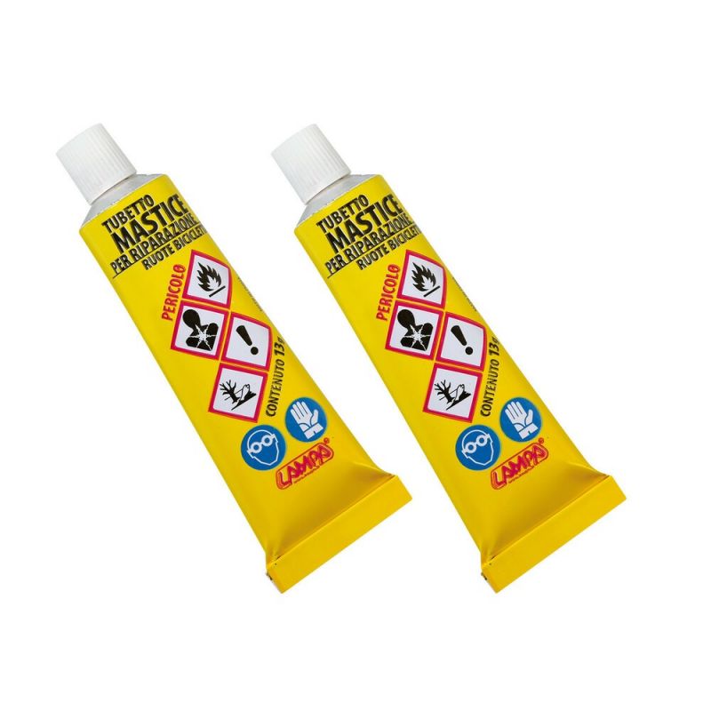 set 2 tubos de masilla para reparar pinchazos de ruedas de bicicleta