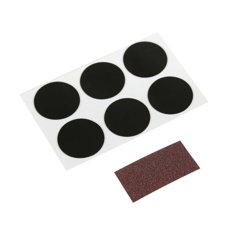 kit 6 parches adhesivos de reparación para cubiertas de 25 mm - stick & go