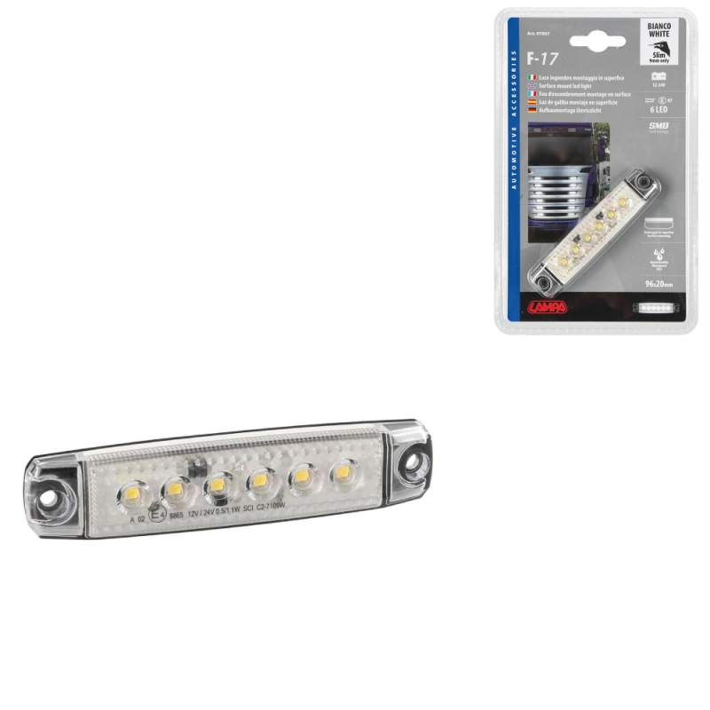 luz de galibo led 12/24v lampa - delgado y a prueba de agua