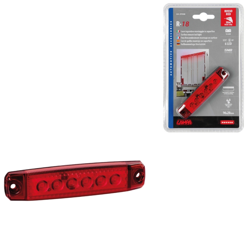 luz de galibo 6 led 12/24v