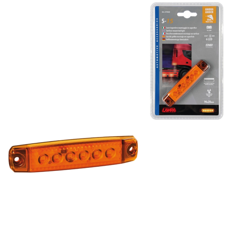 luz de galibo led 12/24v lampa - impermeable y de perfil bajo