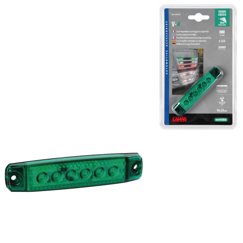 luz perimetral led para camión de lampa - 12/24v, impermeable ip67, solo 9mm de espesor