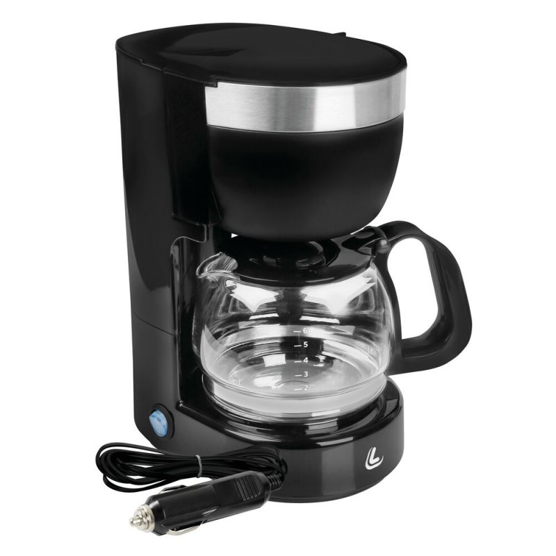 cafetera carga al mechero liberica 24v 300w con vaso de vidrio y placa calefactora - lampa