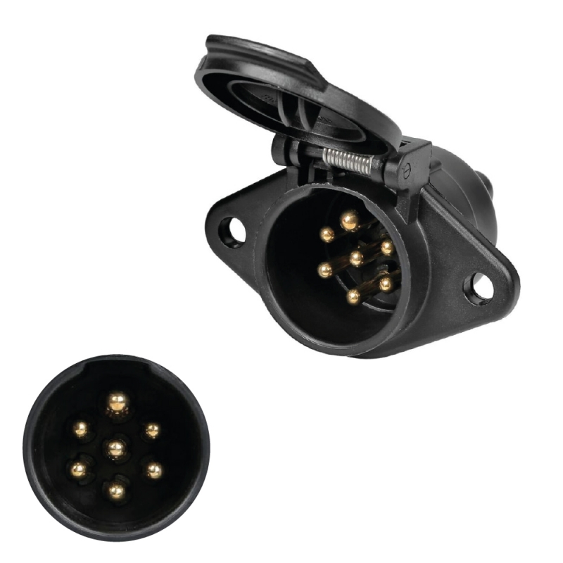 conector enchufe remolque 7 polos 24n 24v tipo iso 1185 de lampa