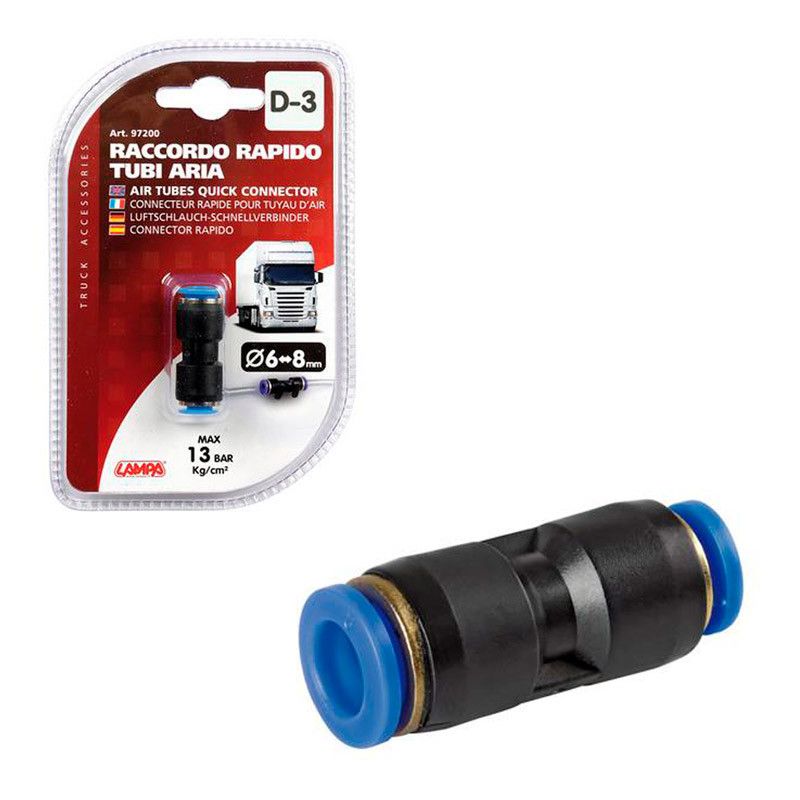 conector de aire para camión d-3 6-8mm lampa - hasta 13bar/kg/cm ²