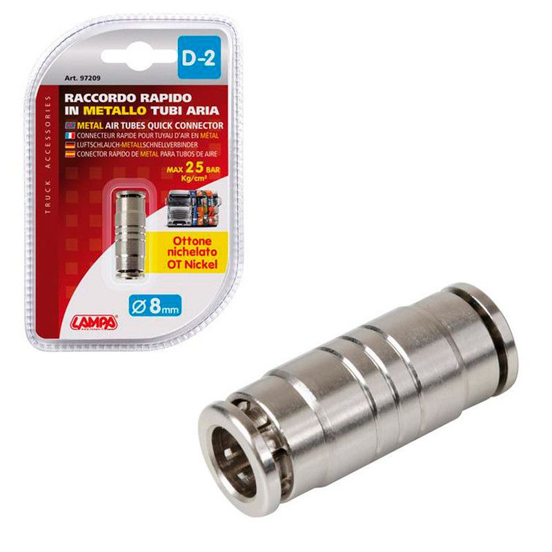 conector metálico aire para camión d-2 8 mm - lampa