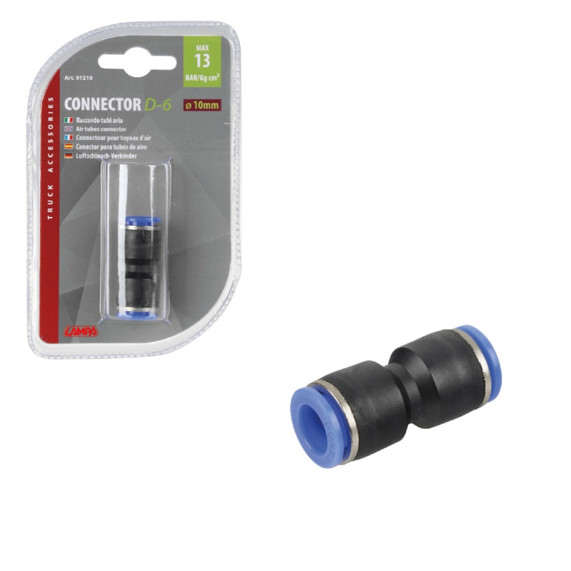 conector de aire d-6 10mm para tubos de alta presión