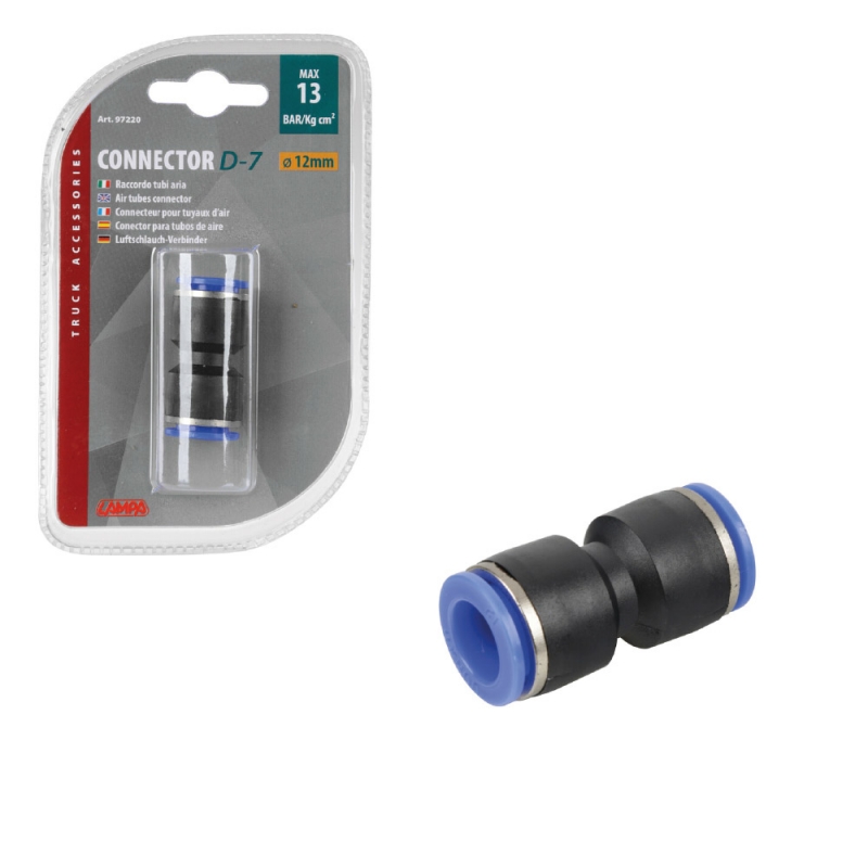 conector para tubos de aire d-7 12mm - lampa