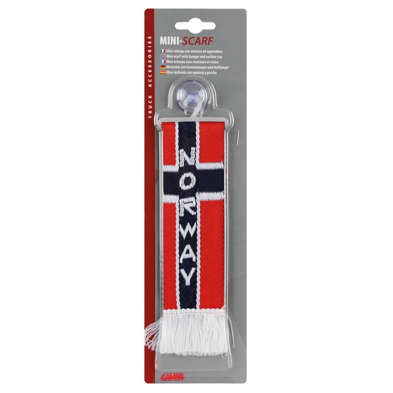 mini banderines noruega - decoración para cabina con ventosa y percha - lampa