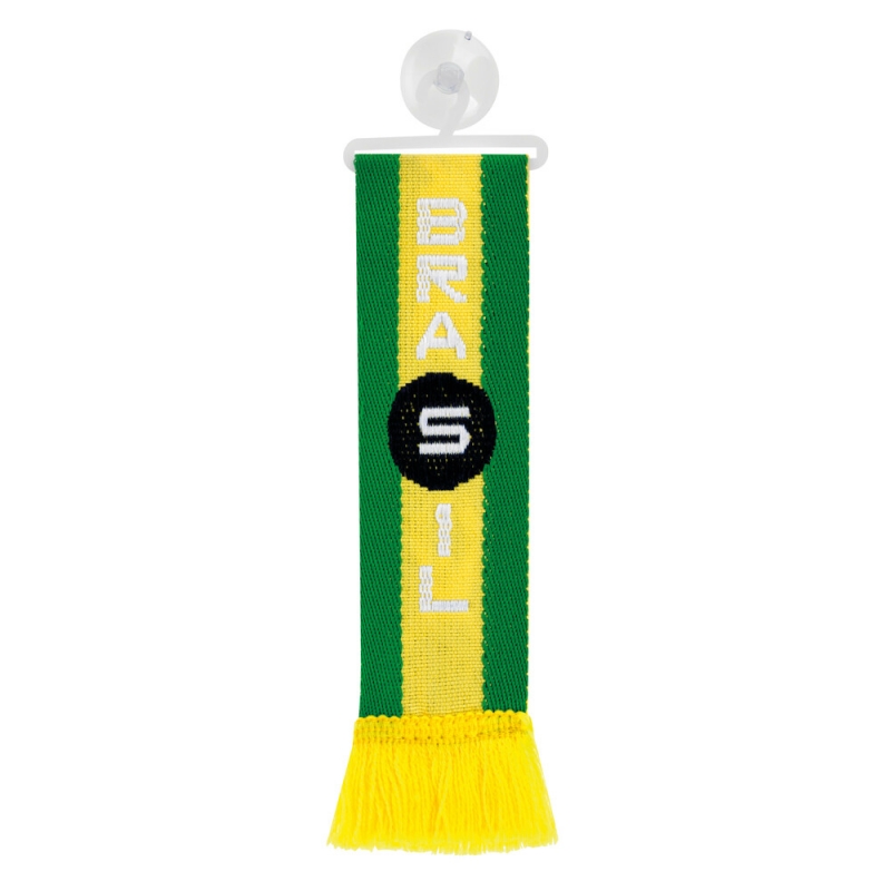 mini banderín de brasil con ventosa - decoración para cabina