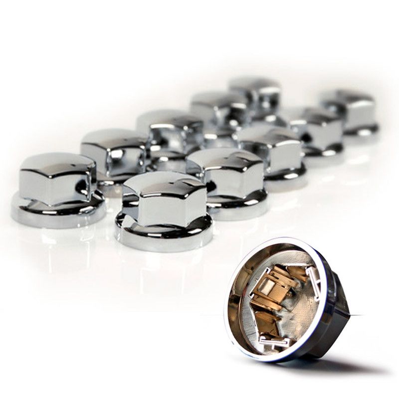 kit 10 pernos embellecedores cromados para rueda 32-33 mm - montaje fácil y rápido