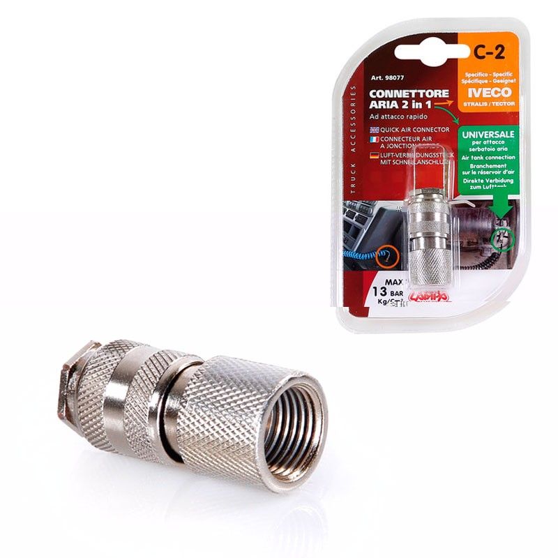 conector aire rápido para camión iveco stralis/tector - accesorio universal para conexión de tanque de aire