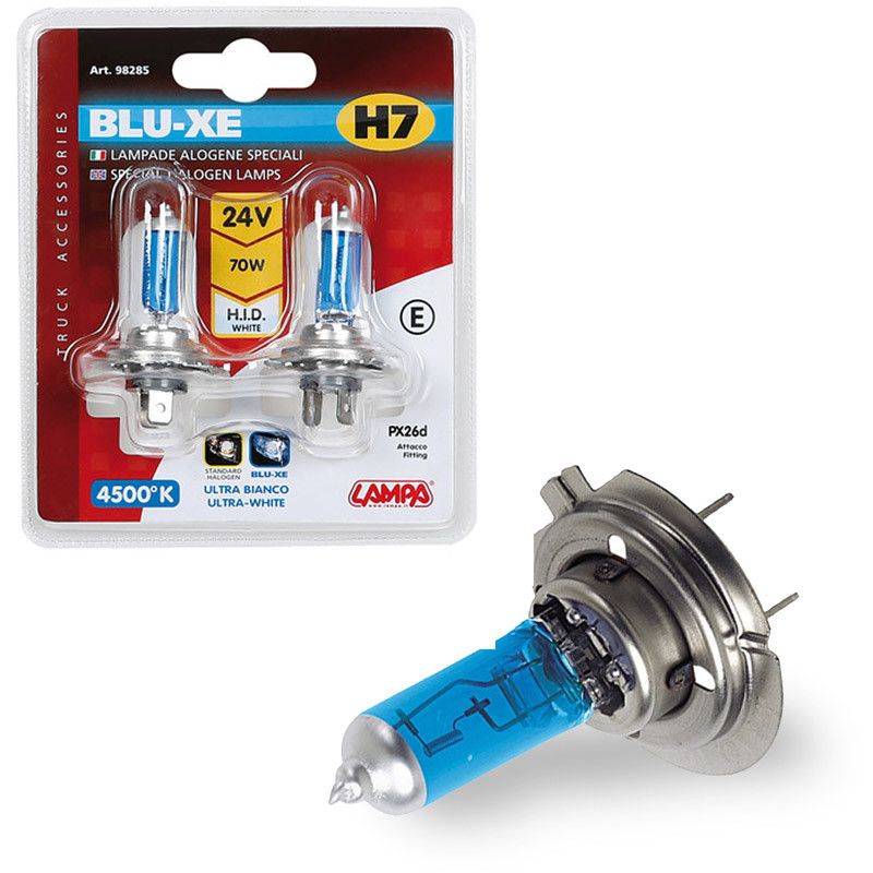 blister 2 lámparas homologadas h7 blu-xe 24v 70w px26d e - haz de luz ultra-blanco