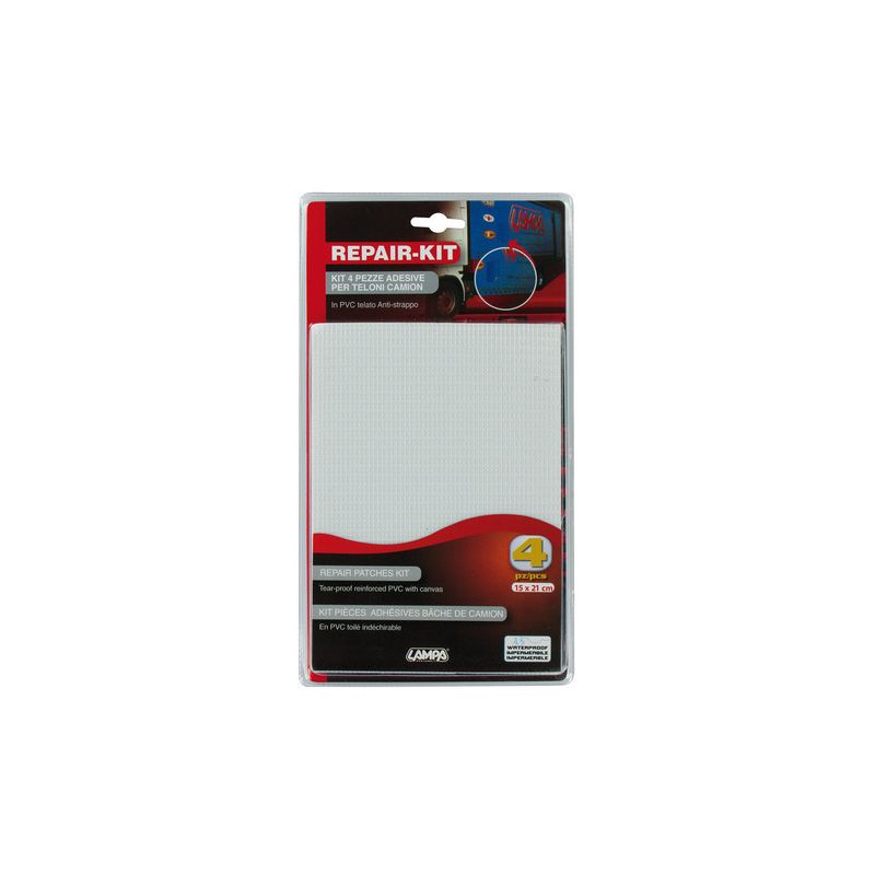 kit parches para lona de camión 15x21 cm - pvc antirotura