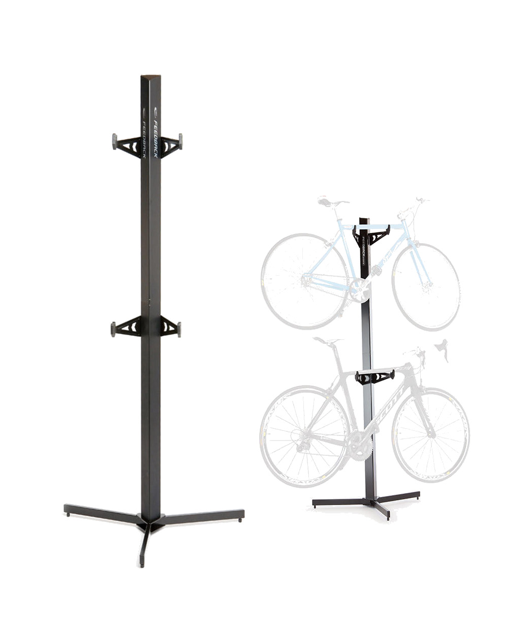 soporte de almacenamiento independiente para 2 bicicletas velo cache