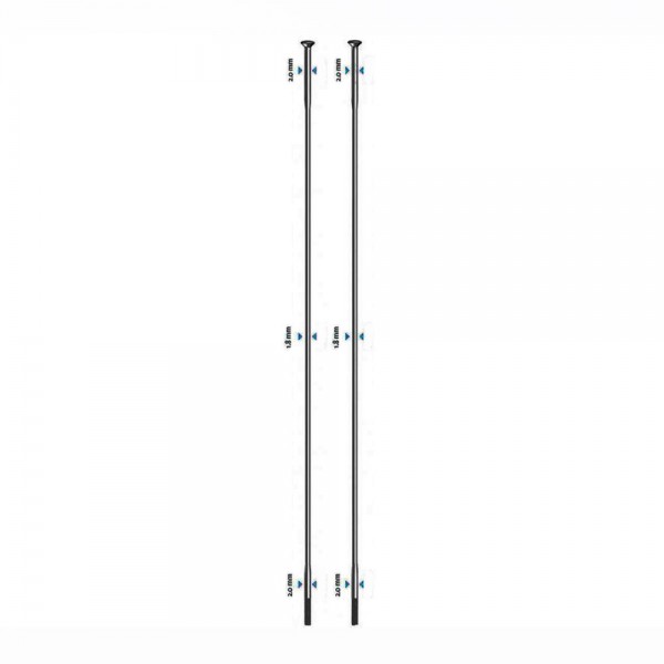 SAPIM Radio para rueda de bicicleta sin cabecilla RACE STRAIGHT PULL 276 MM - Imagen 2 de 2
