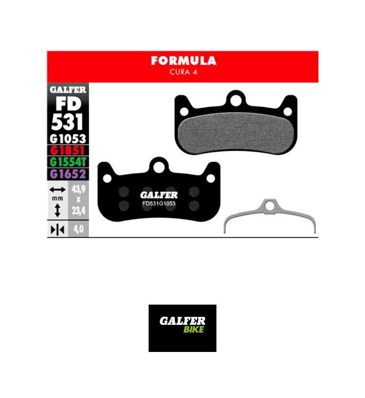 pastillas de freno formula cura 4 - fd531g standard g1053
