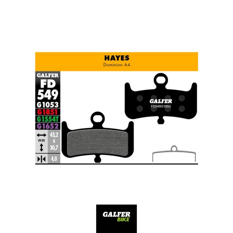 pastillas de freno hayes dominion a4 - fd549g standard g1053