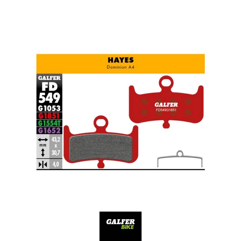pastillas de freno mtb hayes dominion a4 - fd549g