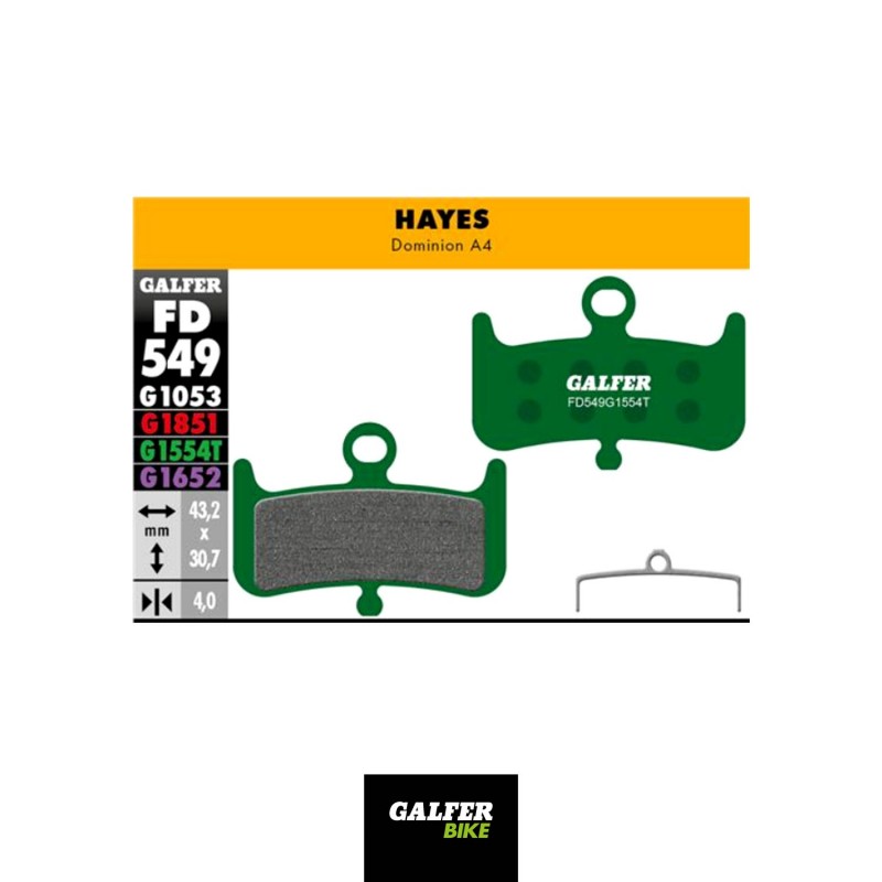 pastillas de freno hayes dominion a4 - fd549g pro g1554 para mtb