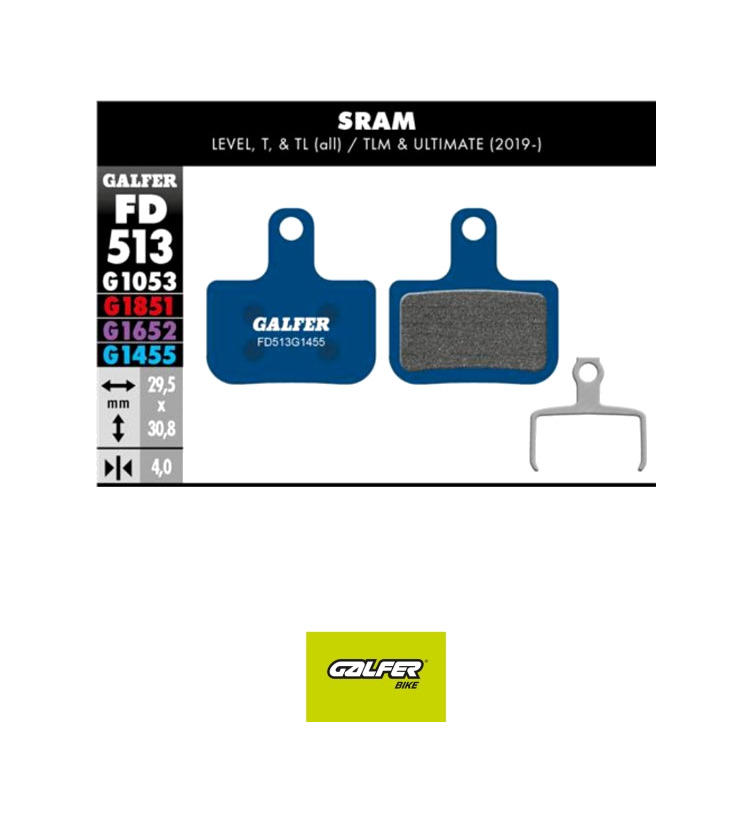 pastillas de freno road brake pad sram level t - fd513g g1455 l