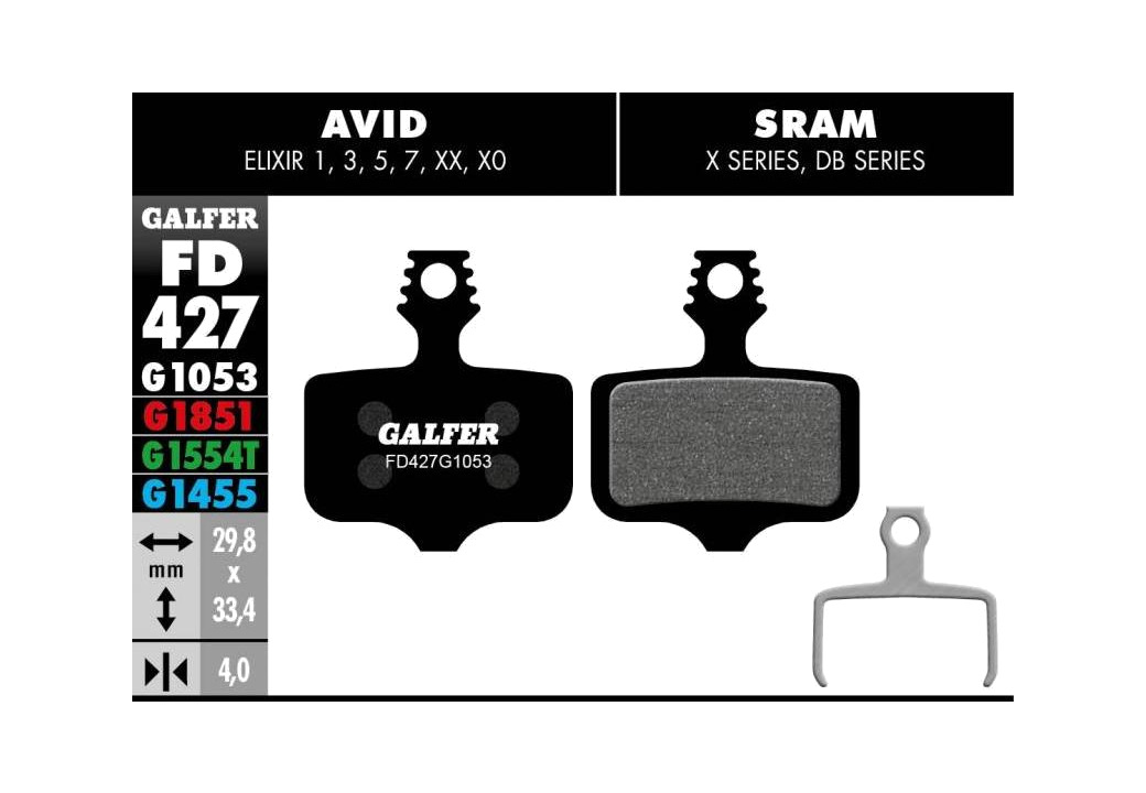 pastillas de freno bicicleta disco bike standard galfer para montaña