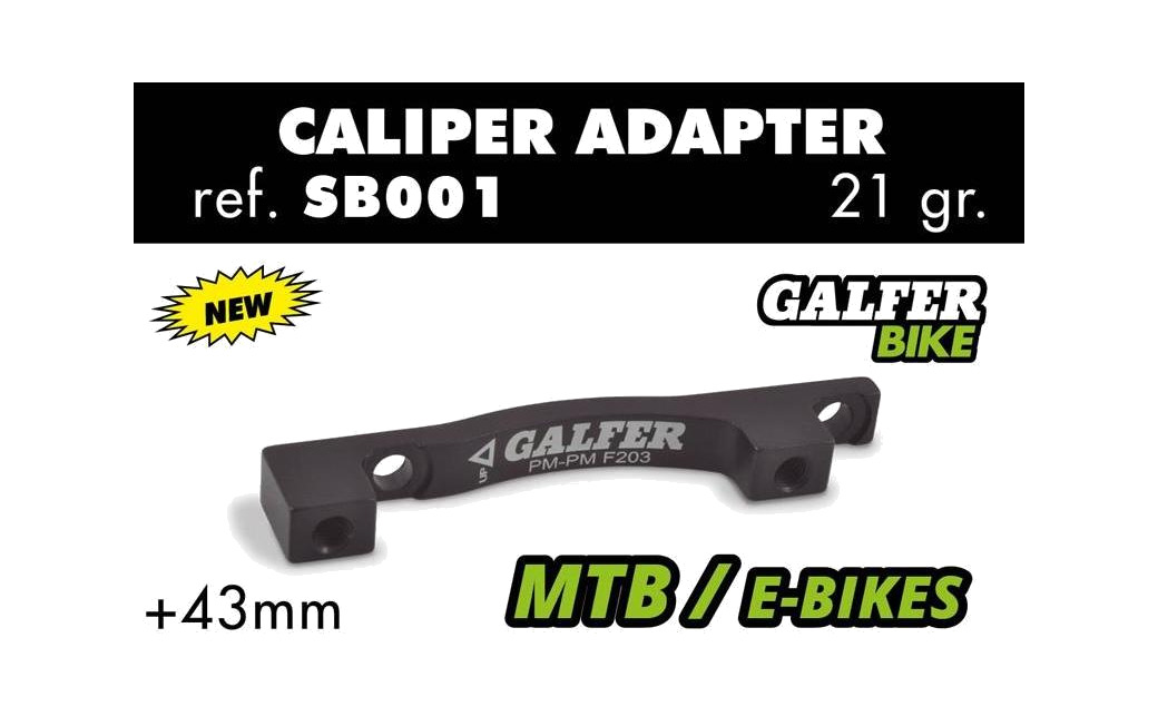 adaptador de pinza freno radial postmount +40mm d - especialidad all mountain