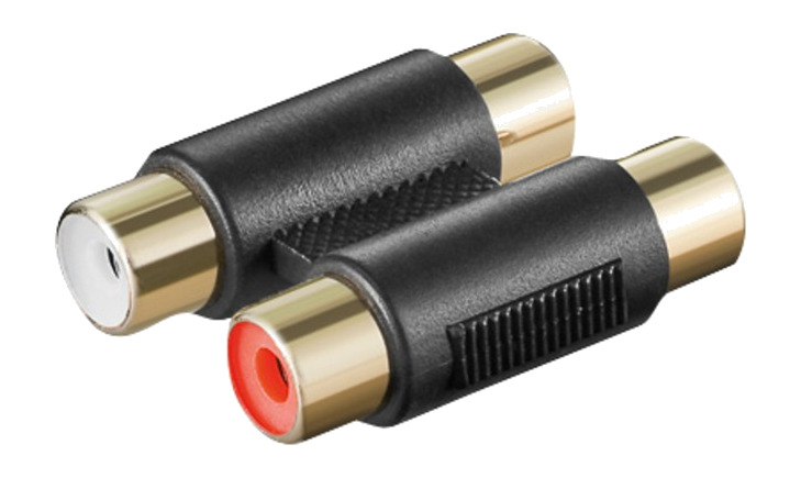 raccord rca stéréo double femelle 12419
