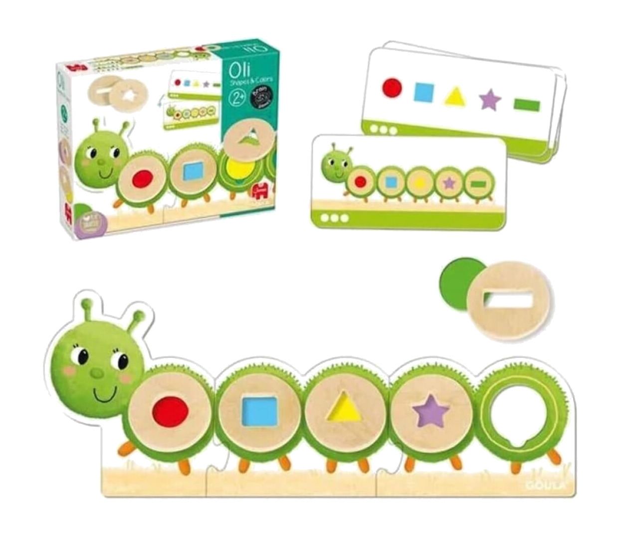 juego preescolar de secuencias de formas y colores con oruga oli-shapes-y-colors