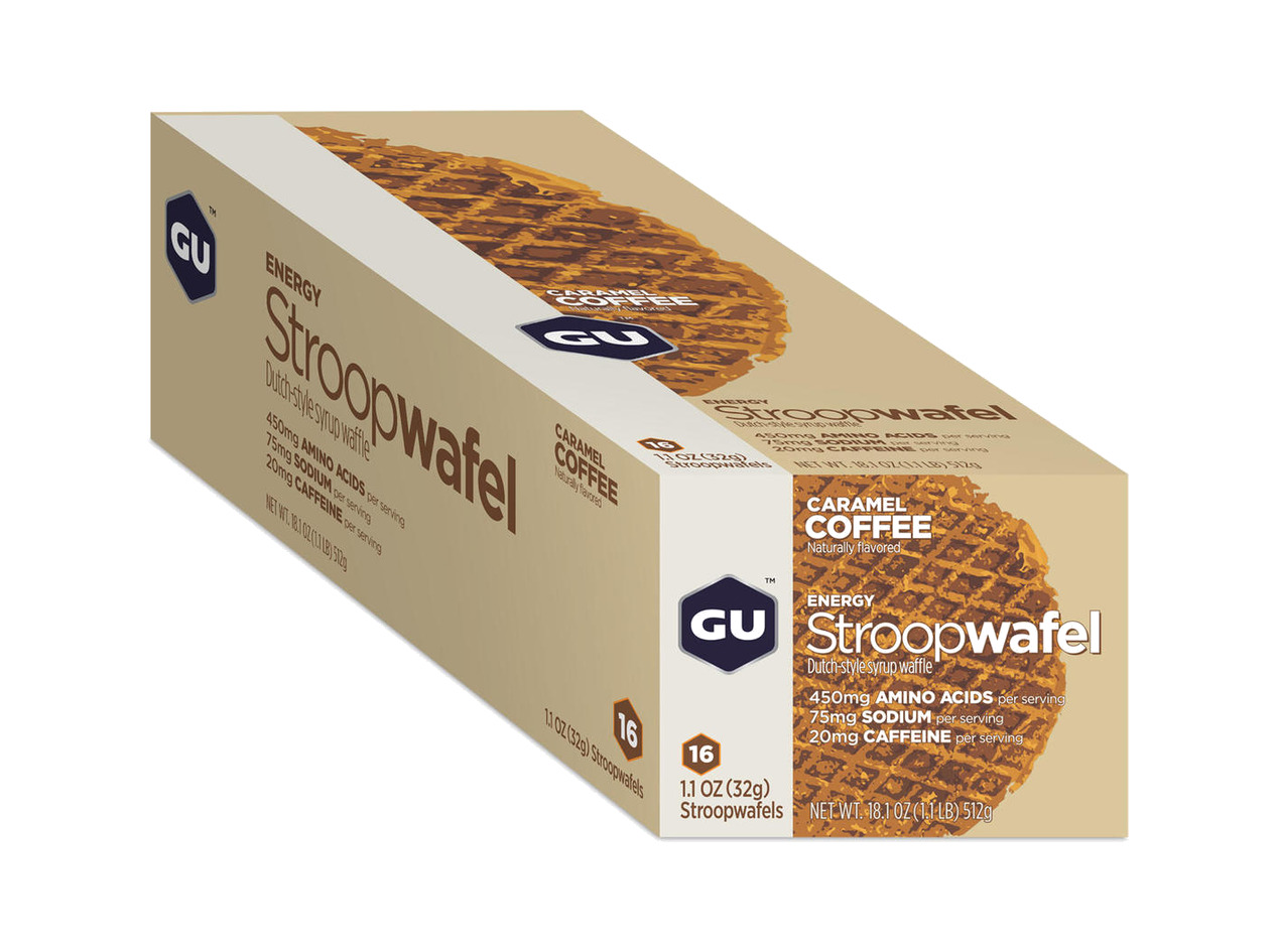galleta gofre energético gu para deportistas - paquete de 16 unidades
