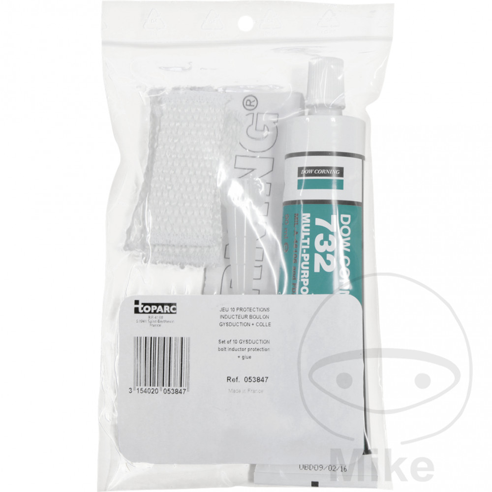 juego 10 protectores de inductor de vidrio + pegamento
