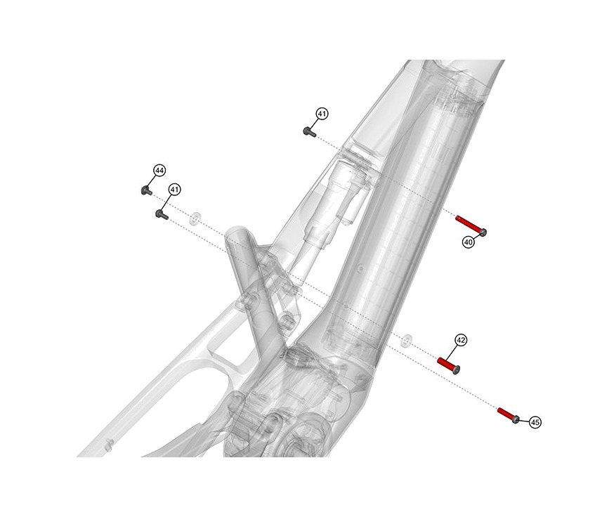tornilleria de montaje para amortiguador electrica e-bike pinion igb