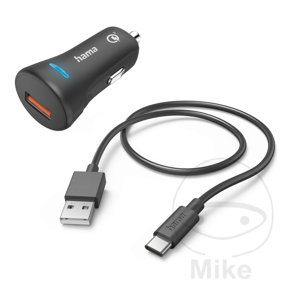 cargador rápido para coche con cable de carga usb c 3a quick charge 3.0