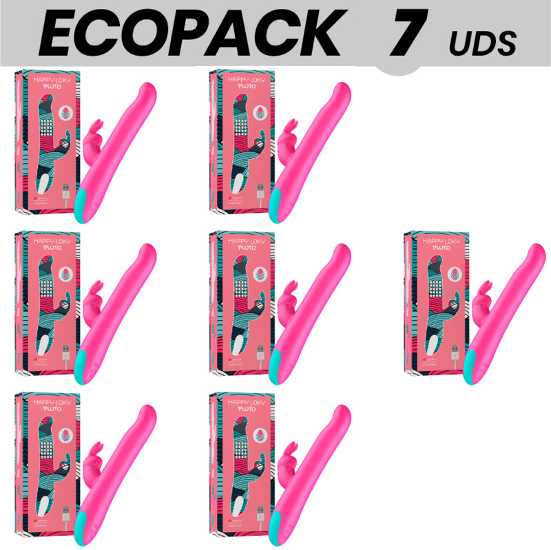 pack de 7 vibradores rabbit rotativos compatibles con control remoto ecopack pluto-watchme