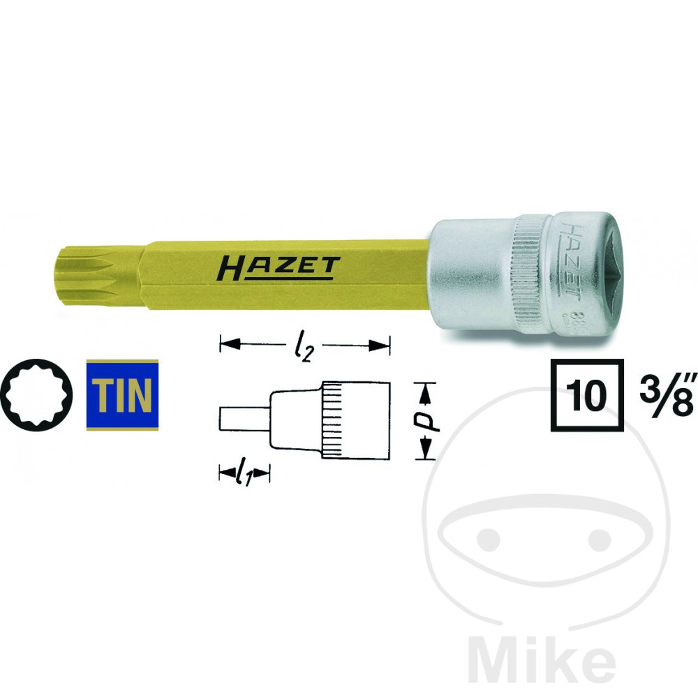 HAZET tip glas 88 MM MULTIDENT 3/8 M8 - Afbeelding 1 van 1