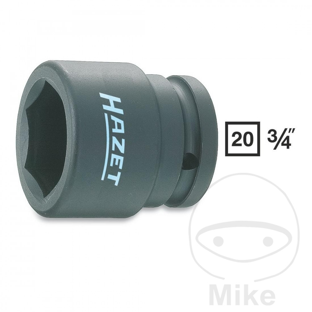 vaso hexagonal para pistola de impacto 50 mm 3/4 22 mm
