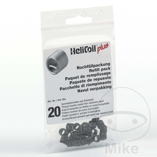 pack 20 piezas reparación de rosca plus m6x1.0 12 mm