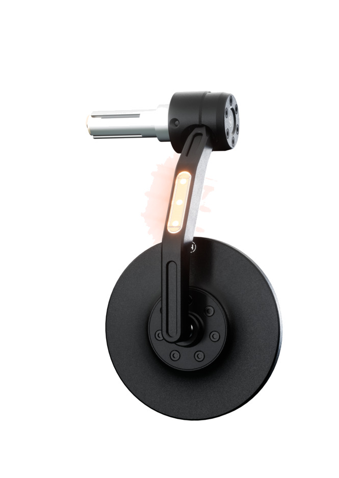 espejo retrovisor de extremo manillar con intermitente led conero edition