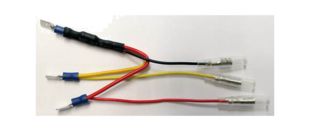 resistencia con cable adaptador para pilotos traseros led con conector plano smart 6.3 mm