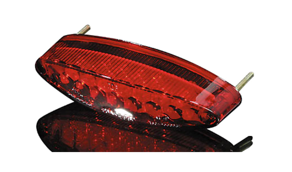 piloto trasero led mini con luz de matrícula y cristal rojo smart number1