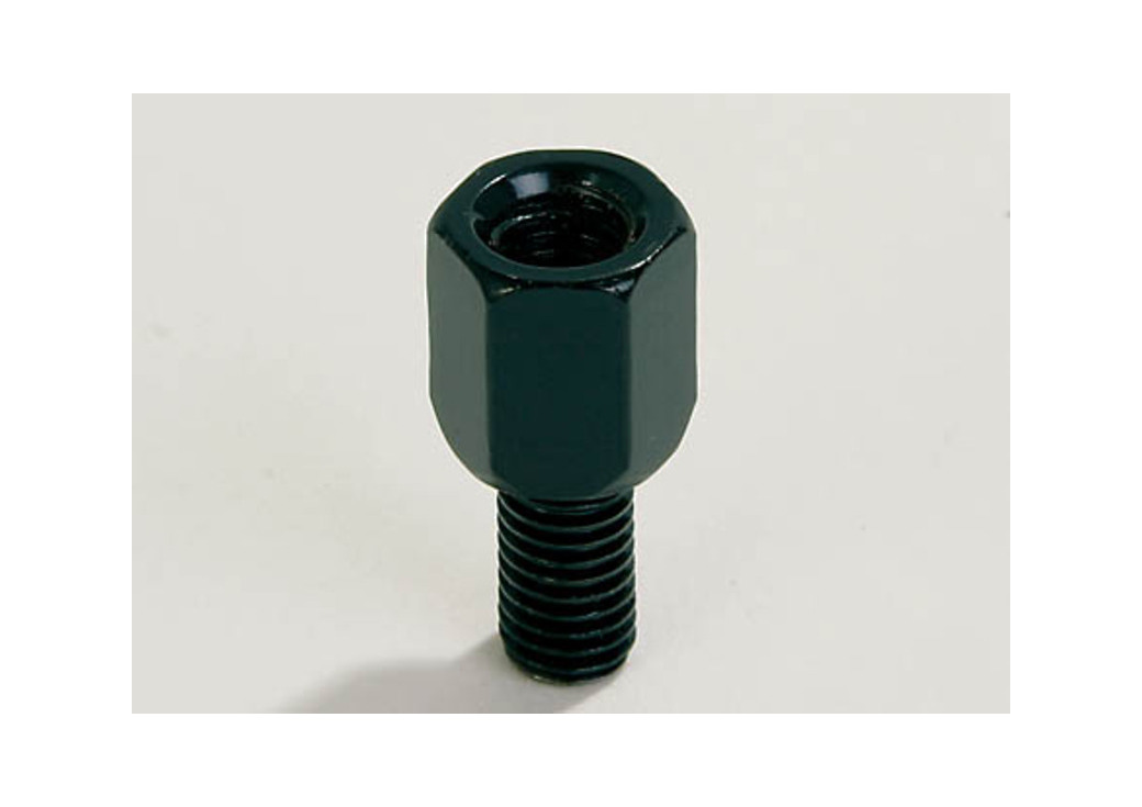 adaptador de retrovisor con orificio rosca derecha sobre tornillo m10