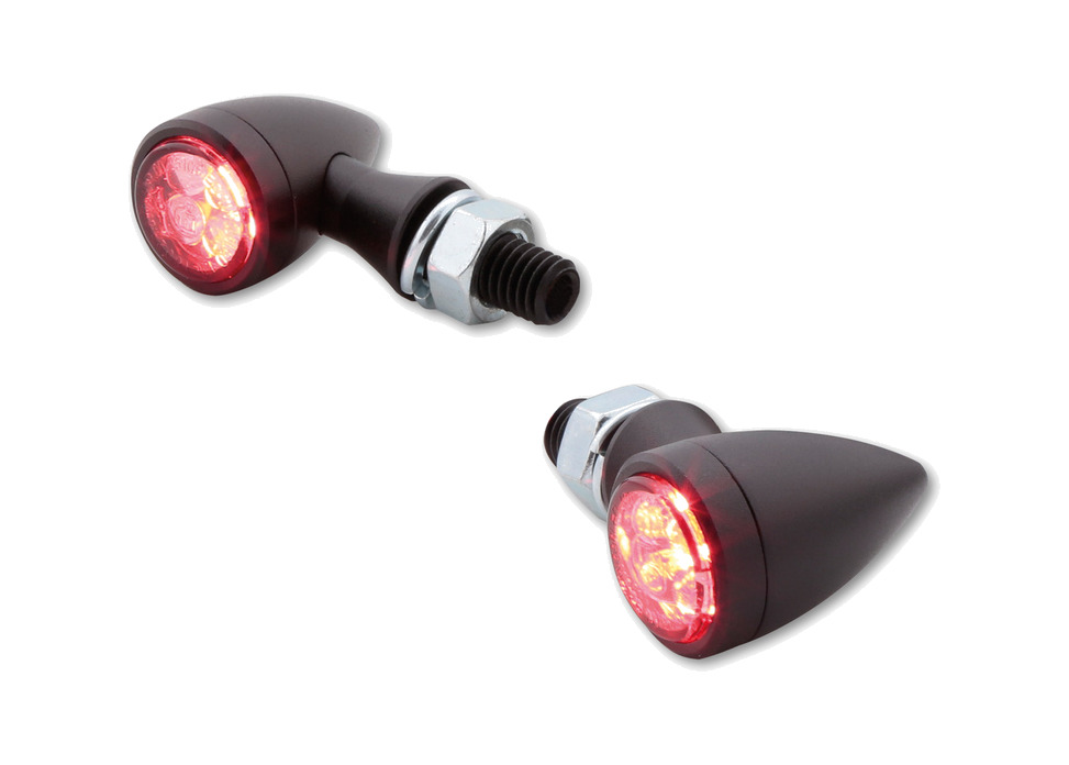 piloto trasero e intermitente led con cristal ahumado y homologación e smart sixteen bullet 3in1 par
