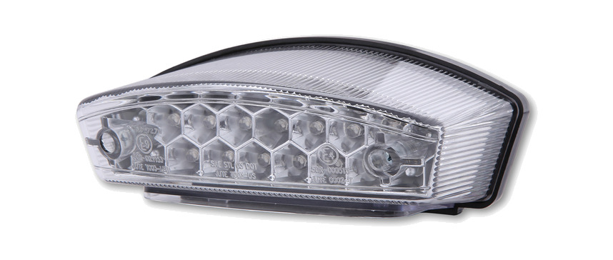 piloto trasero led con cristal transparente y homologación e smart monster - 1 pza