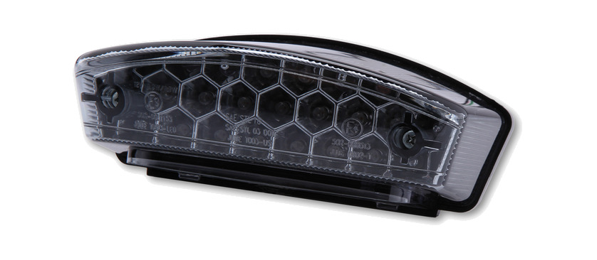 piloto trasero led monster con cristal ahumado y homologación smart monster - 1 pza
