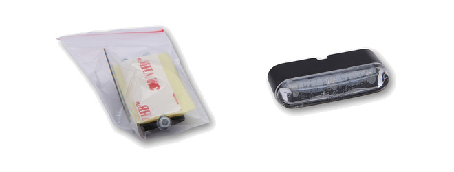 luz de posición universal con soporte y lámina autoadhesiva smart tri-led 12v