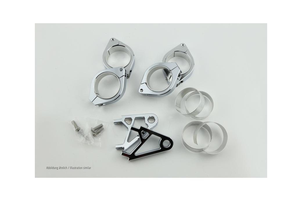 juego de soportes de lámpara en cromo for 42-43 mm ø xs