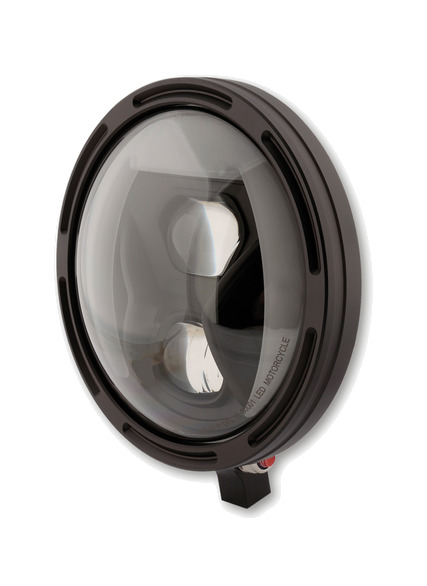 faro led de siete pulgadas tipo con reflector ahumado y montaje inferior pro r1 8